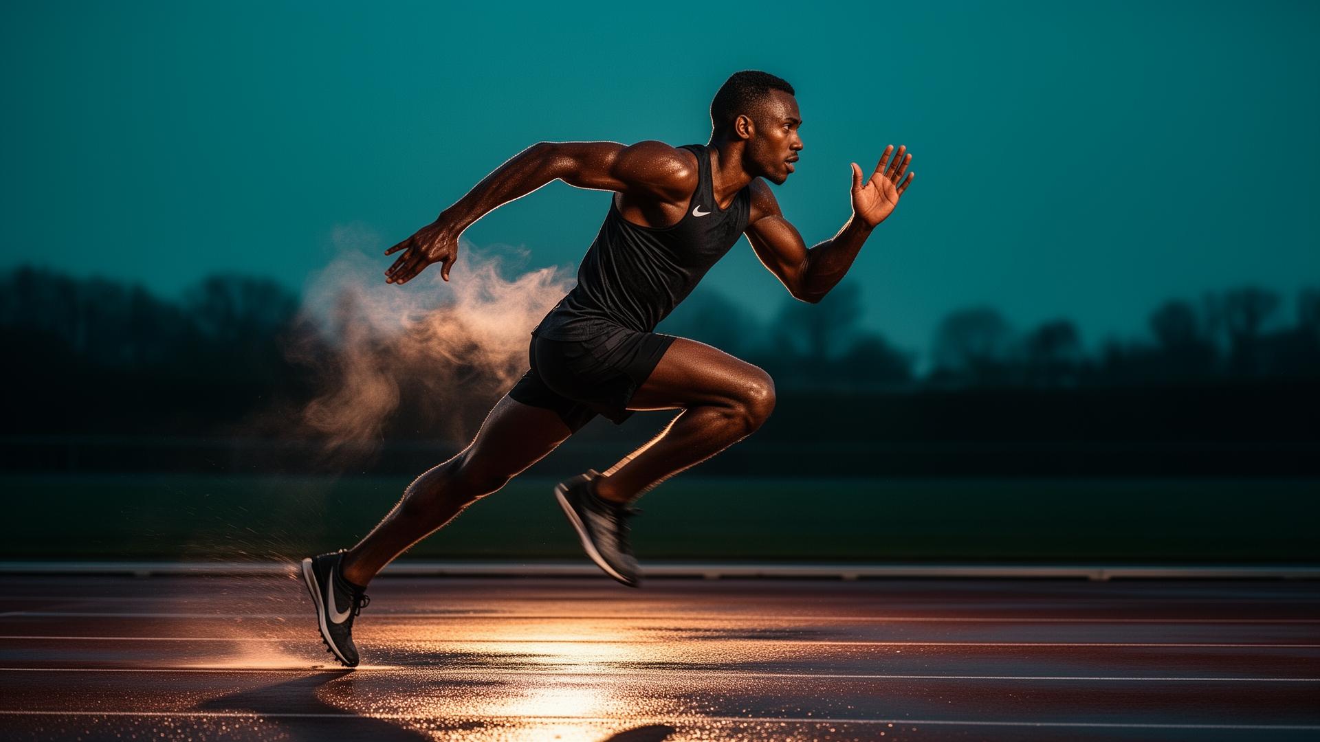 Elite athlete in motion